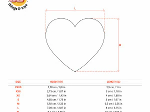 STL Emoji Heart Shaped Cutter set - 9 Sizes Perfect Biscuits Jewelry Making and Crafts Unique 3D Print Model