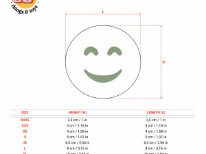 STL Emoji Smile Shaped Cutter set - 9 Sizes Perfect Biscuits Jewelry Making and Crafts Unique 3D Print Model