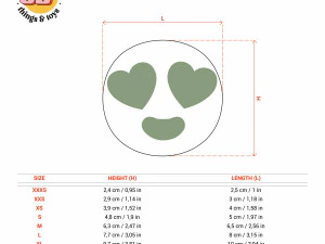 STL Emoji Eyes Hearts Shaped Cutter set - 9 Sizes Perfect Biscuits Jewelry Making and Crafts Unique 3D Print Model