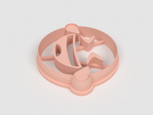 STL Emoji Crooked Laugh Shape Cutter set - 9 Sizes Perfect Biscuits Jewelry Making and Crafts Unique 3D प्रिंट मॉडल
