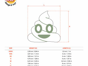 STL Emoji Poop Shape Cutter set - 9 Sizes Perfect Biscuits Jewelry Making and Crafts Unique 3D Print Model