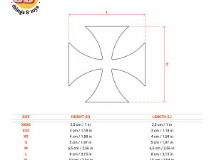 STL Templars Cross Shape Cutter set - 9 Sizes Perfect Biscuits Jewelry Making and Crafts Unique 3D-Druckmodell