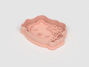 STL Cat Kitty Şekil Kesici set - 9 Boyutlu M&uuml;kemmel Bisk&uuml;vi Takı Yapımı ve El Sanatları Benzersiz 3D Baskı Modeli