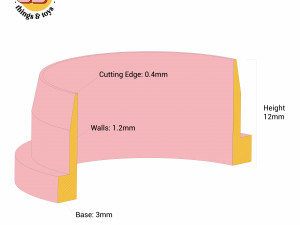 STL Fork with Face Shape Cutter set - 9 Sizes Perfect Biscuits Jewelry Making and Crafts Unique 3D Print Model