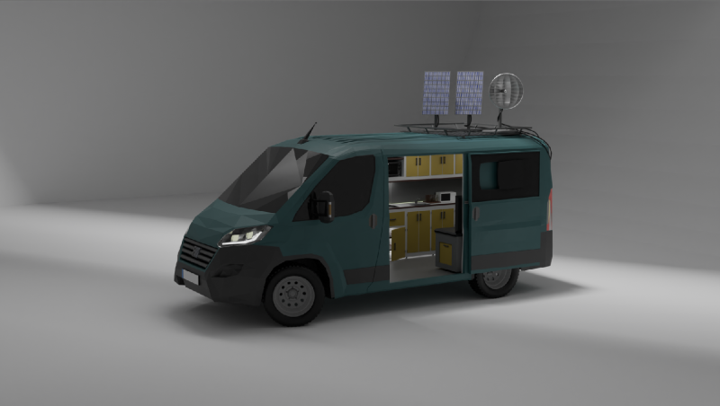 Low poly minivan 3D Model .c4d .max .obj .3ds .fbx .stl .blend 