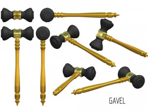 Gavel Judges Hammer 3D Print Model