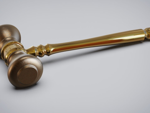 Gavel Judges Hammer 3D 프린트 모델