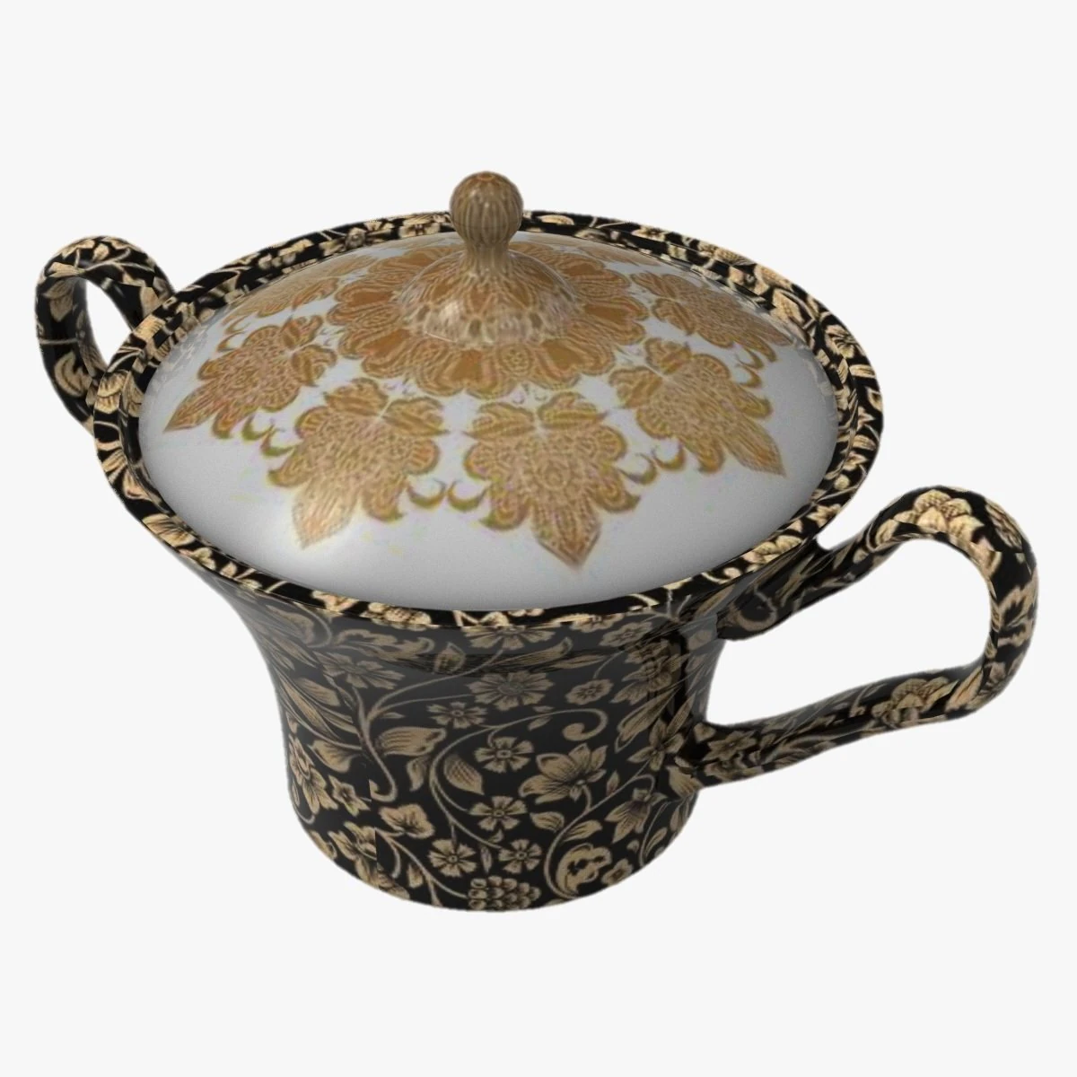 Sugar Bowl 3D Print Model .c4d .max .obj .3ds .fbx .stl .blend 