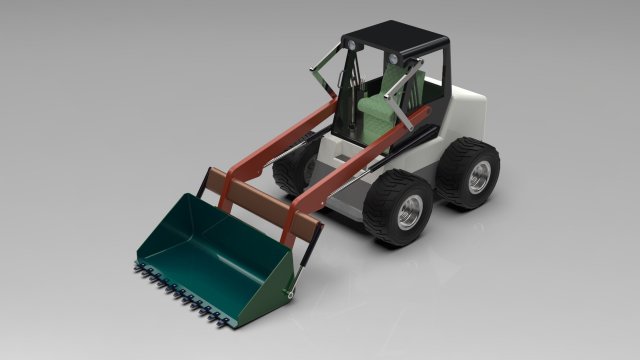 Front Loader Modello di stampa 3D .c4d .max .obj .3ds .fbx .stl .blend
