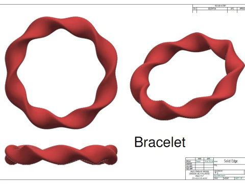 ブレスレット 3Dプリントモデル