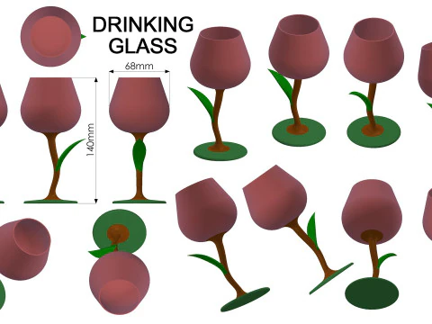 Drinking Glass 3D Print Model