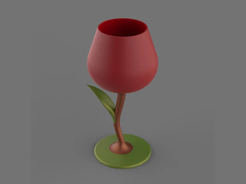 마시는 유리 3D 프린트 모델