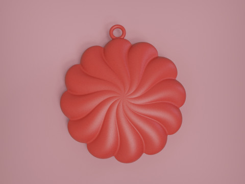 Flower Pendant 3D Print Model
