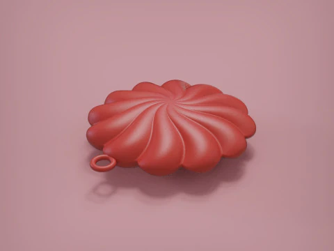 Flower Pendant 3D Print Model