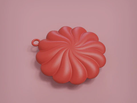 Flower Pendant 3D Print Model