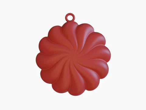Flower Pendant 3D Print Model