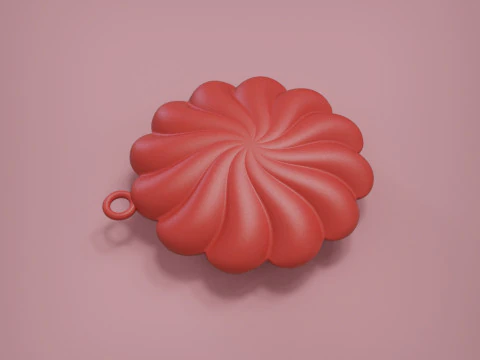 Flower Pendant 3D Print Model