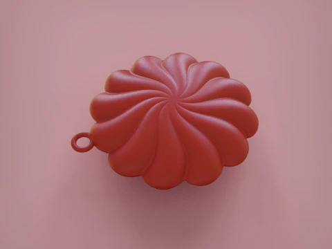 Flower Pendant 3D Print Model