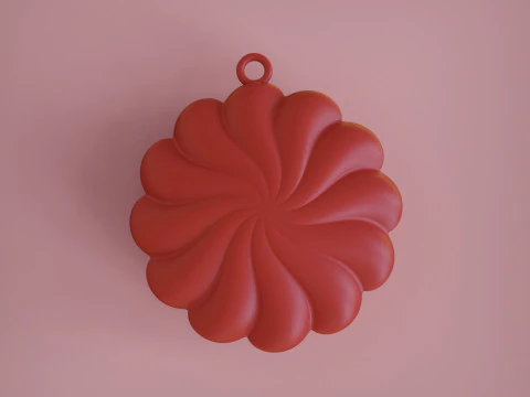 Flower Pendant 3D Print Model