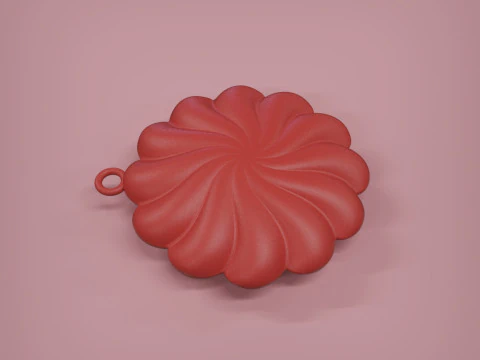 Flower Pendant 3D Print Model