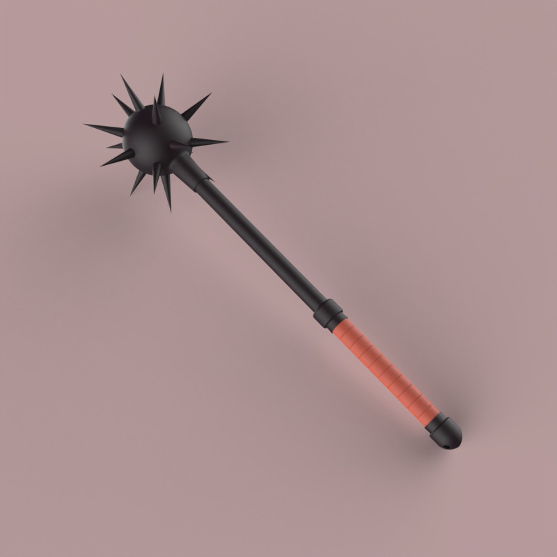 Medieval Mace Modello di stampa 3D .c4d .max .obj .3ds .fbx .stl .blend 