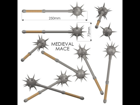 Medieval Mace Modello di stampa 3D