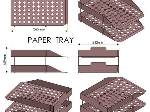 Paper Tray 3Dプリントモデル