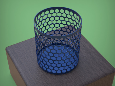 Honeycomb Pen Holder 3Dプリントモデル