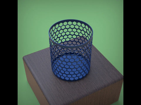 Honeycomb Pen Holder 3Dプリントモデル