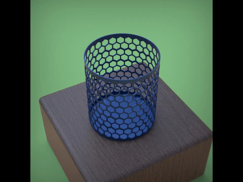 Honeycomb Pen Holder 3D Print Model
