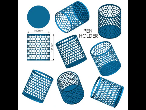 Honeycomb Pen Holder 3D Print Model