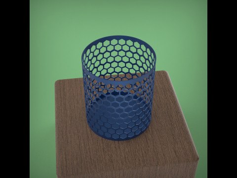 Honeycomb Pen Holder 3Dプリントモデル