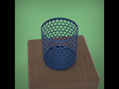 Honeycomb Pen Holder 3D Print Model