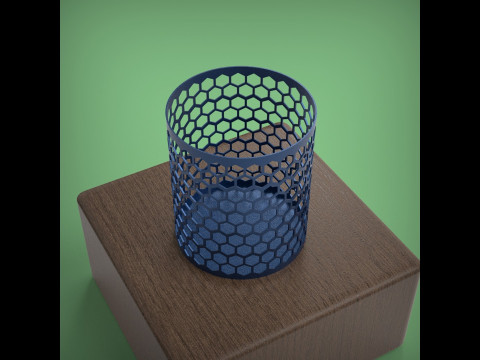 Honeycomb Pen Holder 3Dプリントモデル