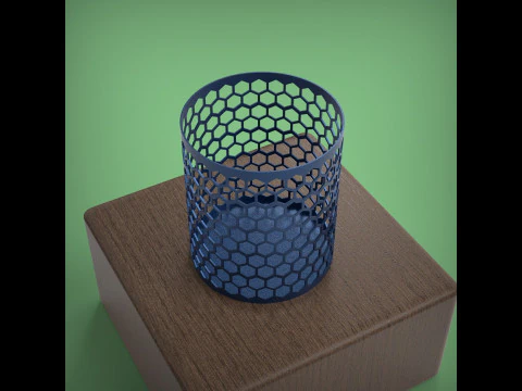Honeycomb Pen Holder 3D Print Model