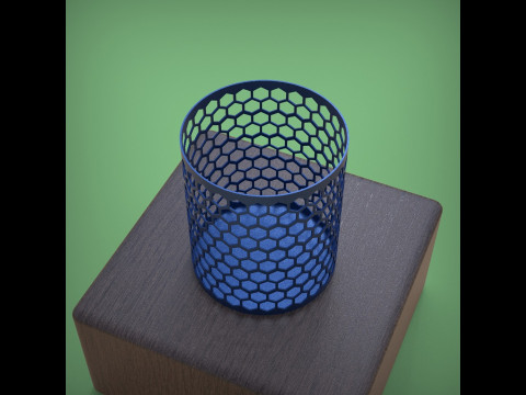 Honeycomb Pen Holder 3Dプリントモデル