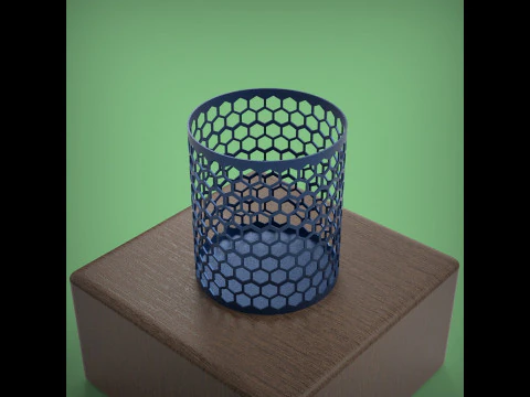 Honeycomb Pen Holder 3D Print Model