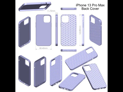 IPhone 13 Pro Max Back Cover 3D Print Model