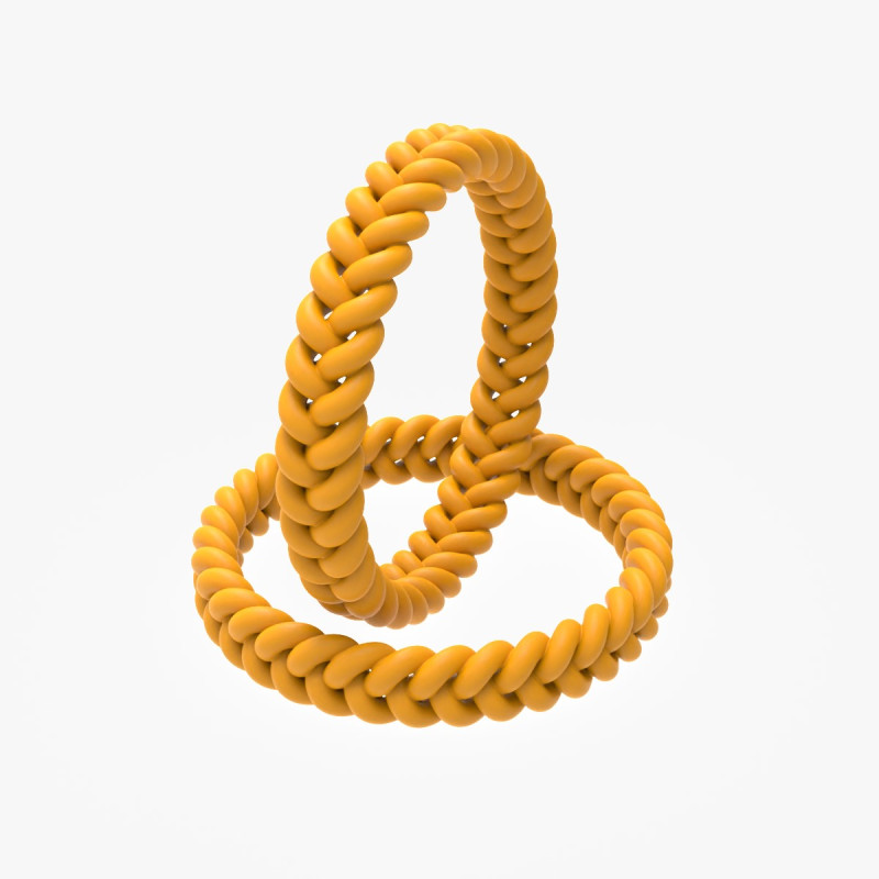 Braided Bracelet 3D 프린트 모델 .c4d .max .obj .3ds .fbx .stl .blend 