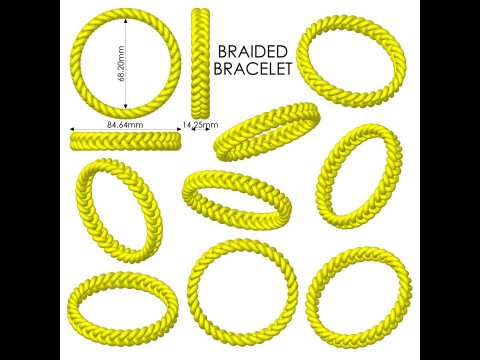 Braided Bracelet 3D 프린트 모델