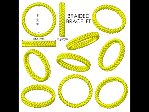 Braided Bracelet 3D Print Model