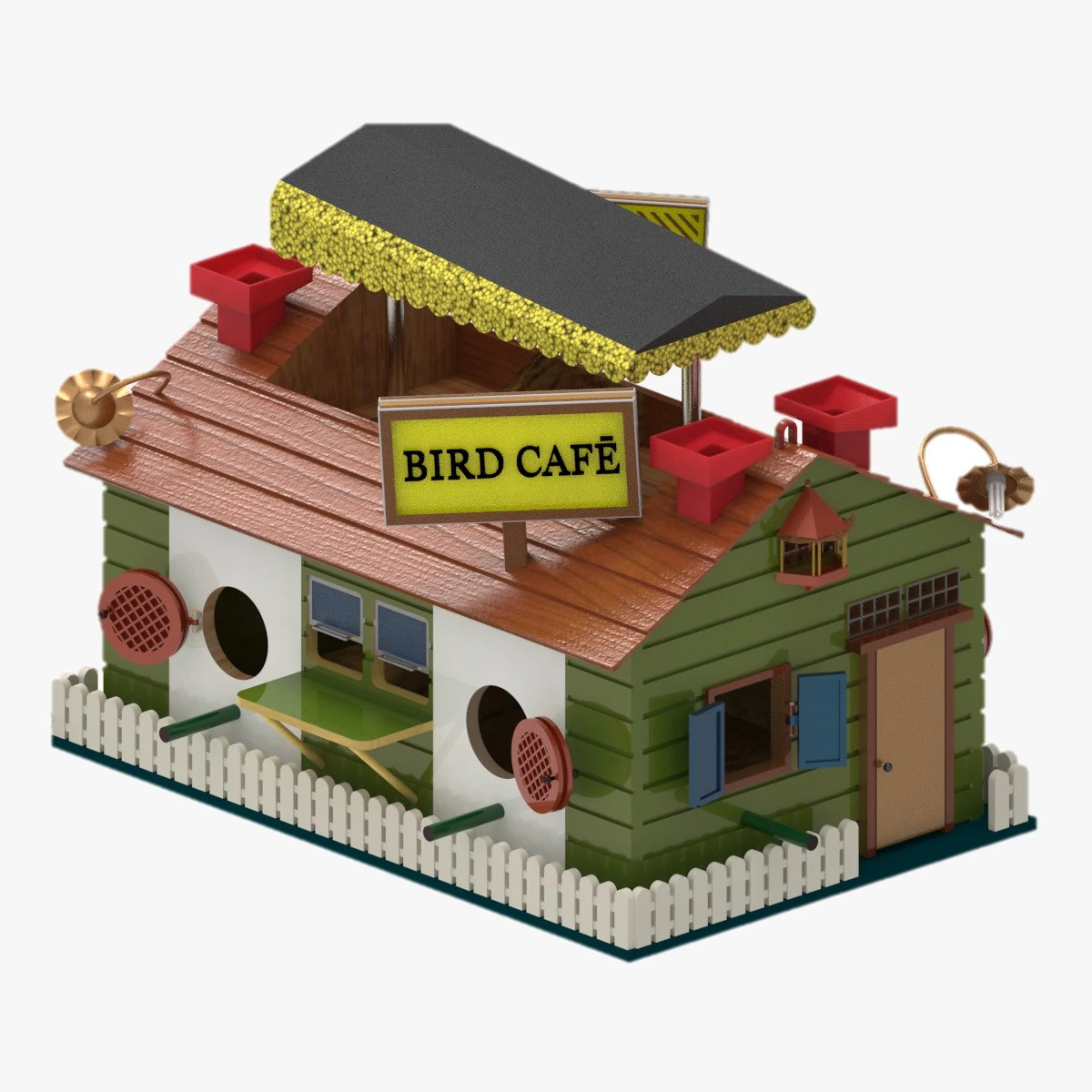 Bird House 3D Print Model .c4d .max .obj .3ds .fbx .stl .blend 