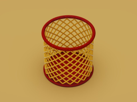 Cylindrical Basket Model Cetak 3D