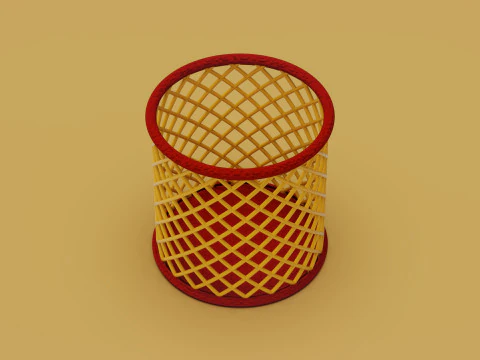 Cylindrical Basket 3D Print Model