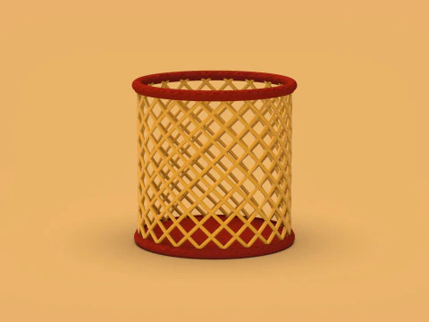 Cylindrical Basket 3D Print Model