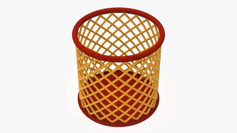 Cylindrical Basket Model Cetak 3D .c4d .max .obj .3ds .fbx .stl .blend 
