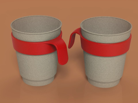 Foam Cup with Connector 3D Print Model