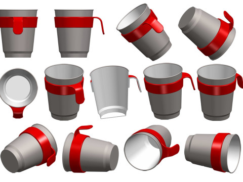 Foam Cup with Connector 3D Print Model
