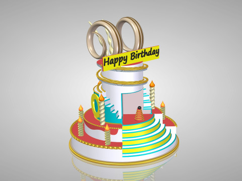Birthday Cake 3D 프린트 모델