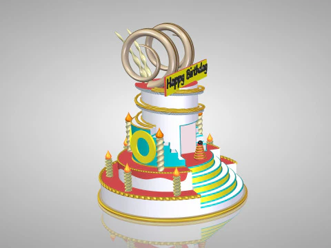 Birthday Cake 3D Print Model